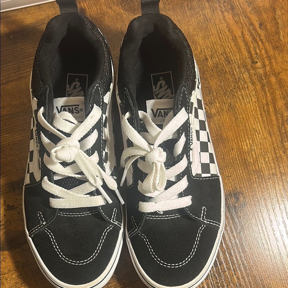Vans Black and White Checkered Sneakers BOYS size 4.5